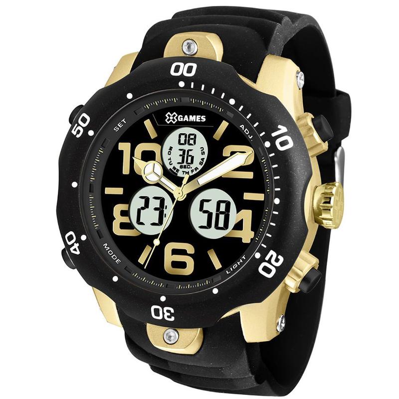 Relógio X GAMES masculino dourado preto XMPPA224 P2PX - XGAMES